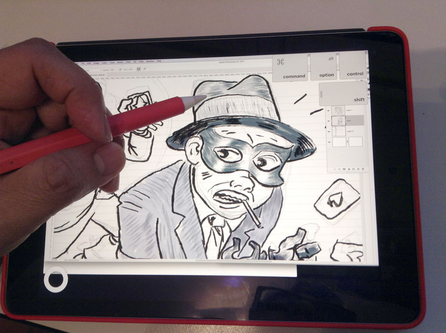 Photo of drawing on the iPad.