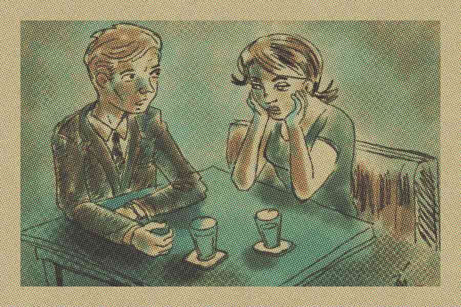 illustration titled: Diner Talk