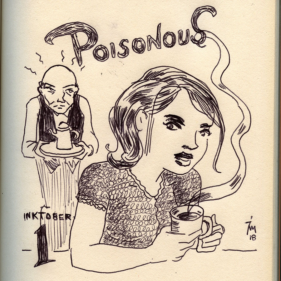 illustration title: Inktober 01: Poisonous.