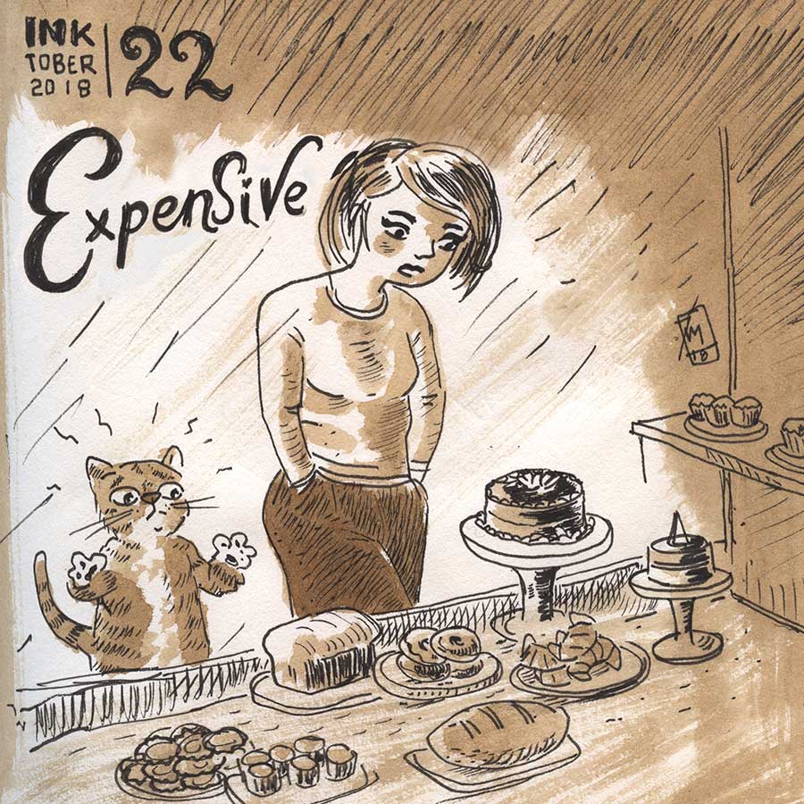 illustration title: Inktober 22: Expensive.