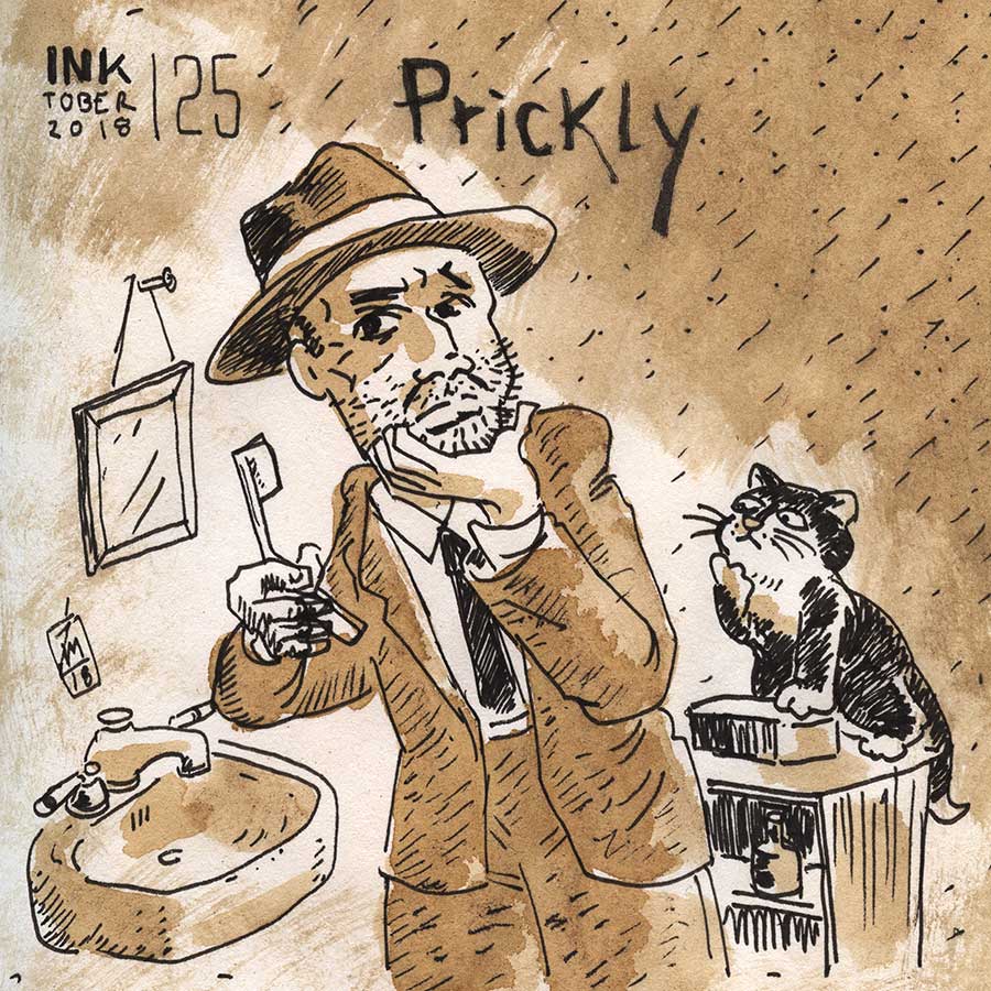 illustration title: Inktober 25: Prickly.
