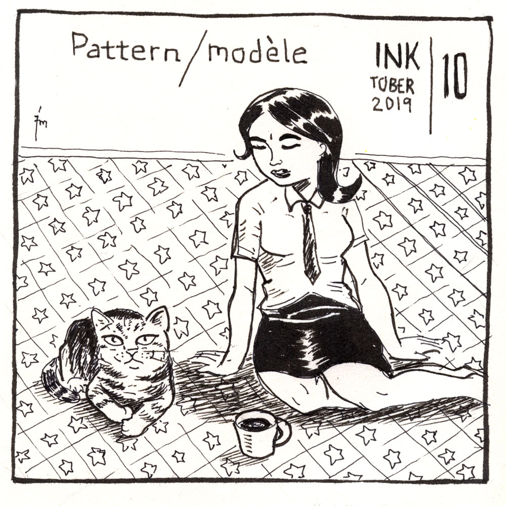 illustration title: Inktober 10: Pattern.