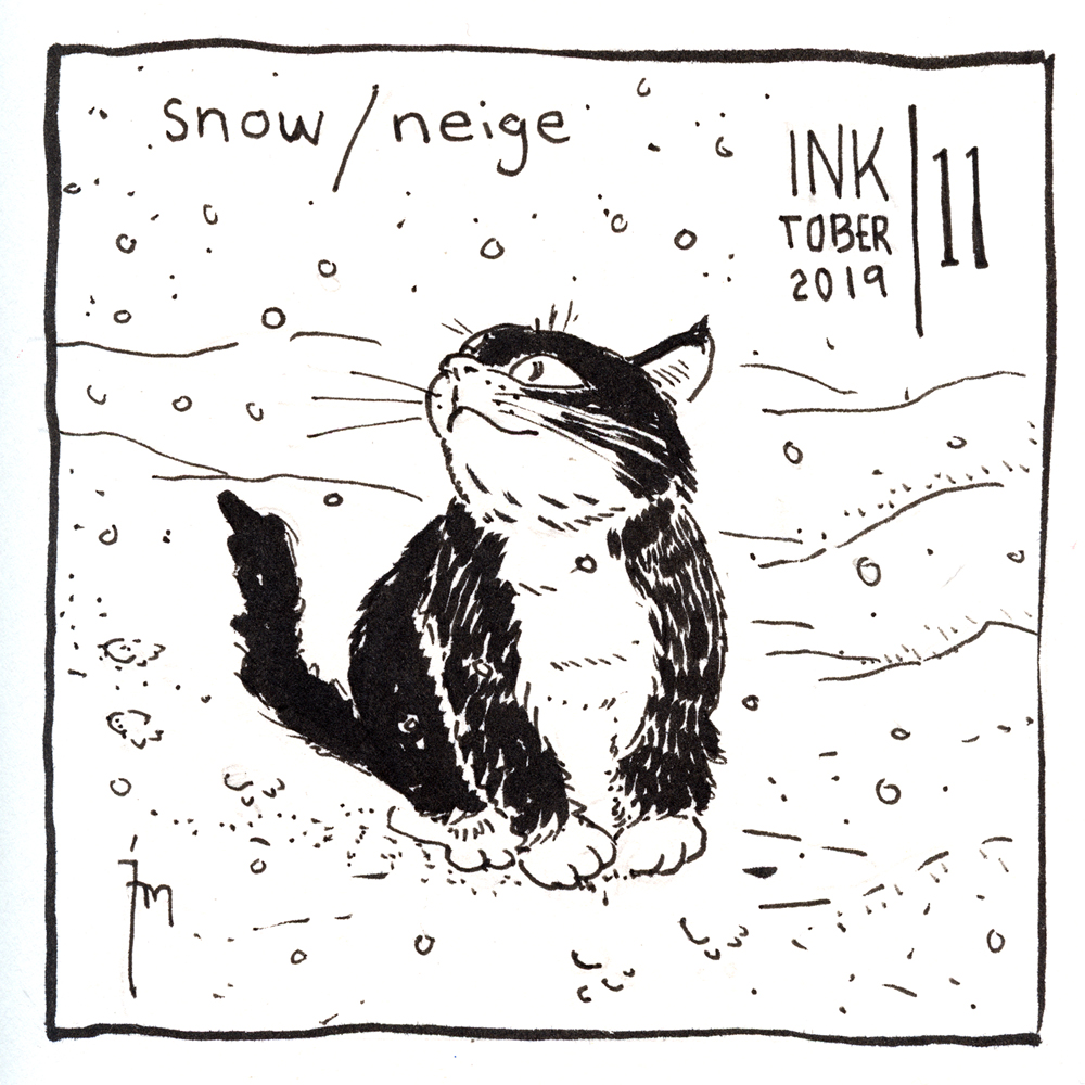 illustration title: Inktober 11: Snow.
