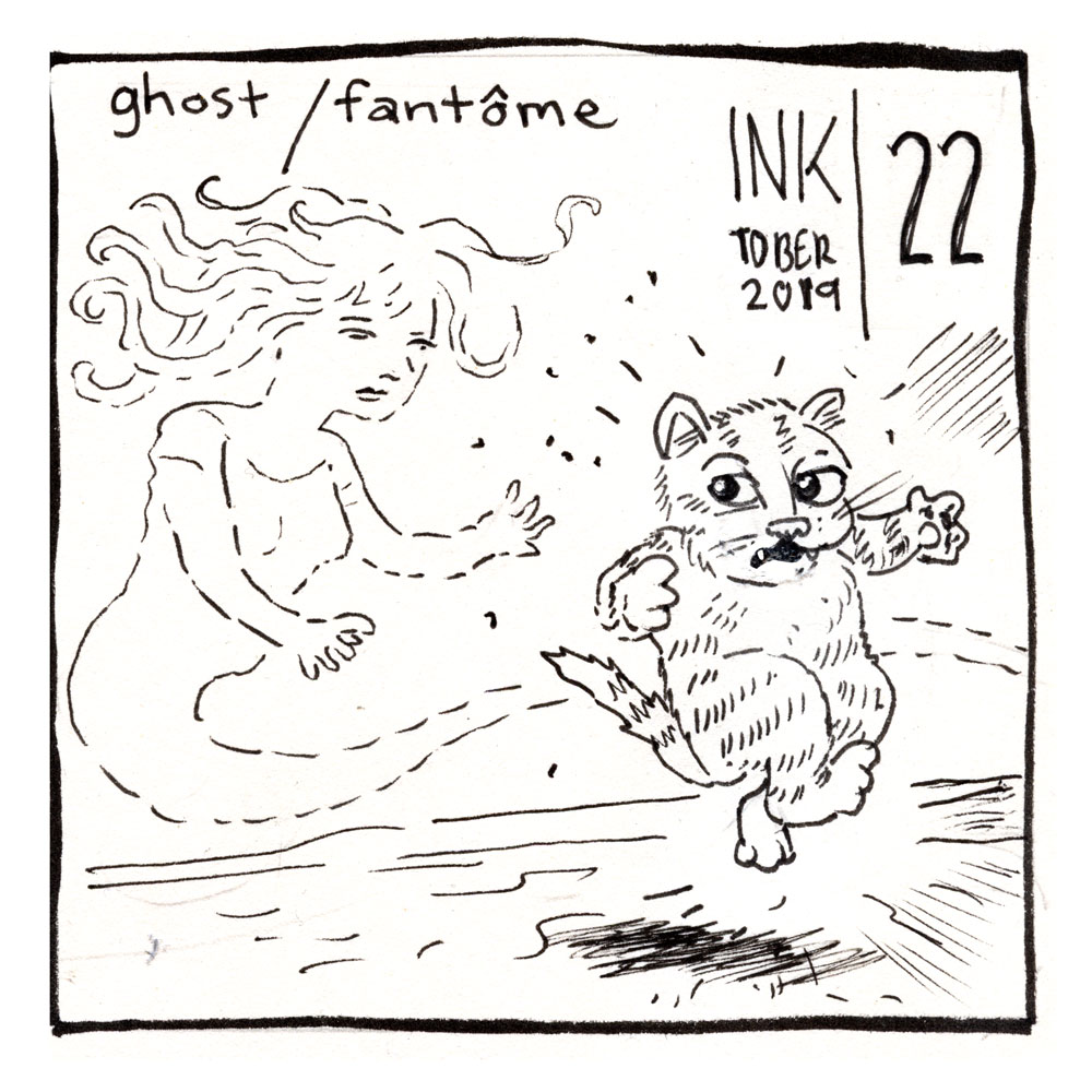 illustration title: Inktober 22: Ghost.