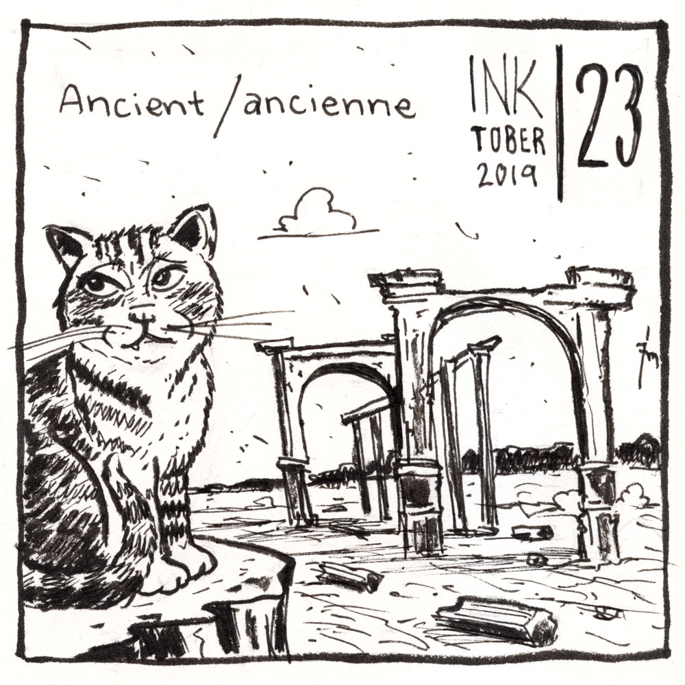 illustration title: Inktober 23: Ancient.