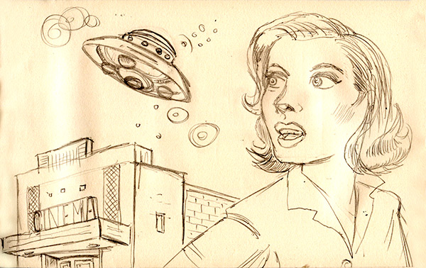 Texas UFO drawing pencils.