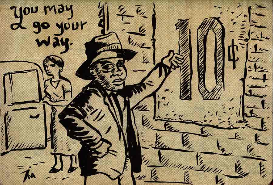 Illustration titled: Inktober 10 Go Your Way