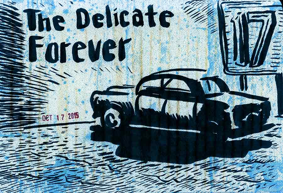 Illustration titled: Inktober 17 Delicate Forever