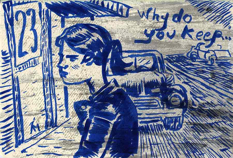 Illustration titled: Inktober 23 Why Do You Keep...