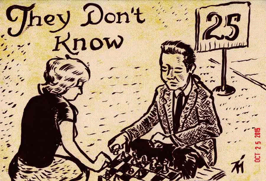 Illustration titled: Inktober 25 They Don't Know