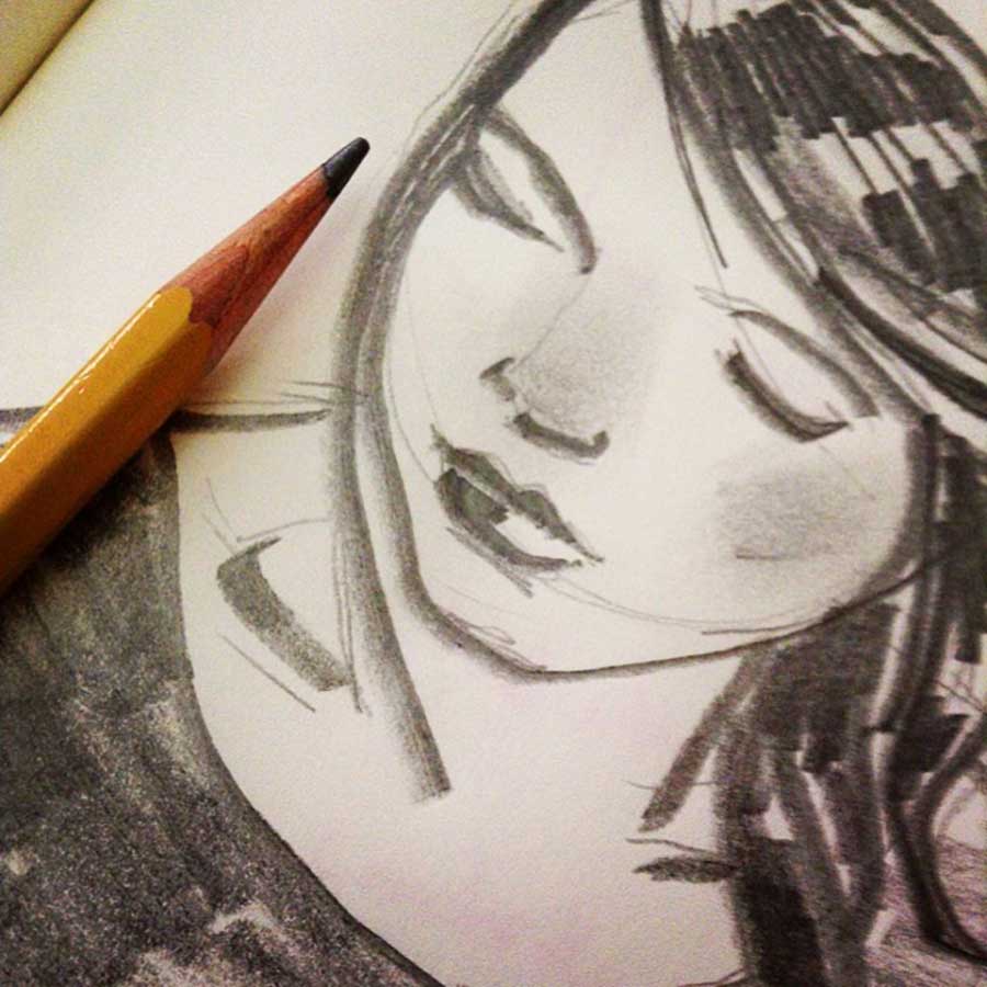 Sketchbook drawing: I Kept My Promise