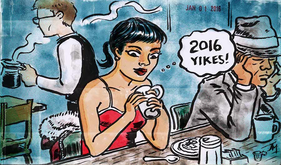 Illustration titled: 2016 Yikes!