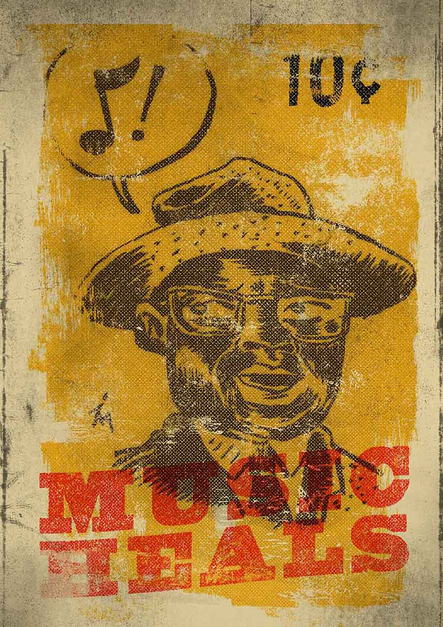 Illustration titled: Music Heals