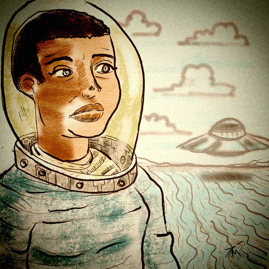 illustration titled: The Landing