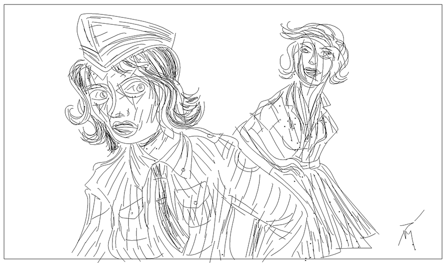 Vector outline for illustratio: Young Victoria