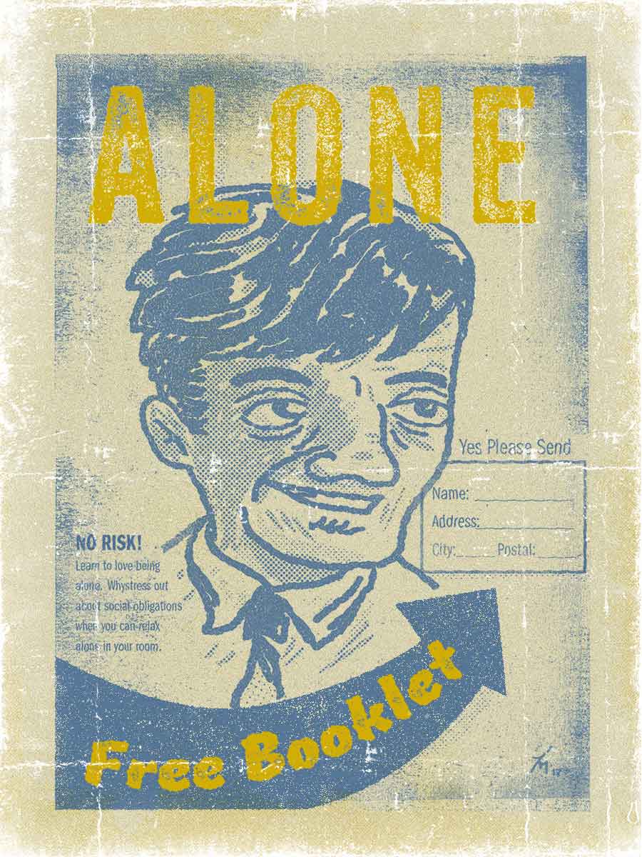 illustration of a fake retro ad.