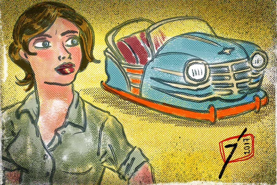 illustration titled Electric Ride.