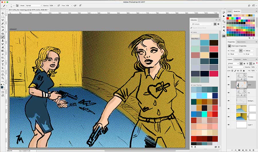 illustration titled The Big Meet colours