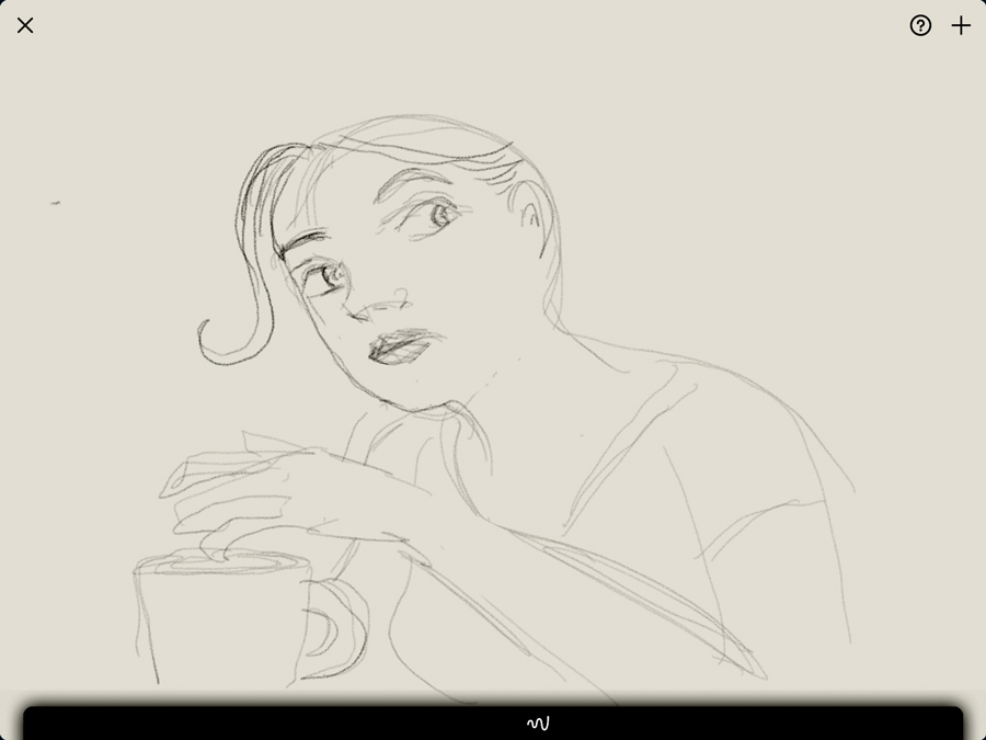 illustration titled Paper app sketch 1.