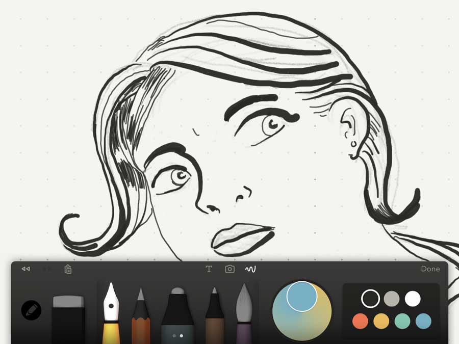 illustration titled Paper app sketch 2.