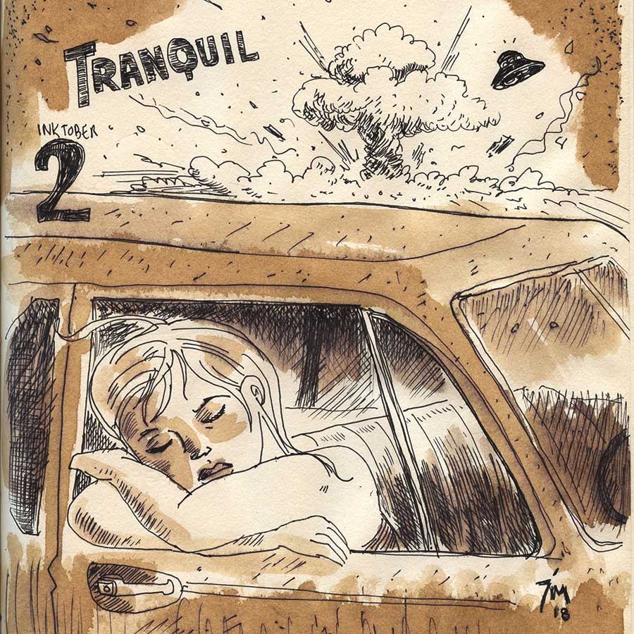 illustration title: Inktober 02: Tranquil.