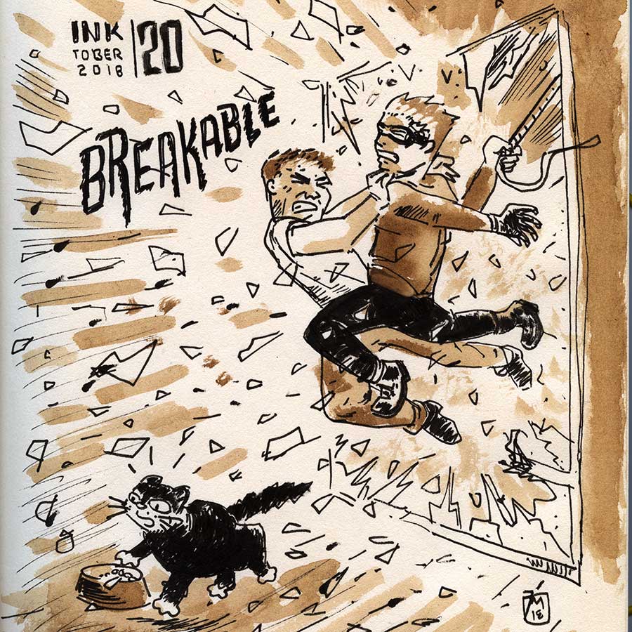 illustration title: Inktober 20: Breakable.