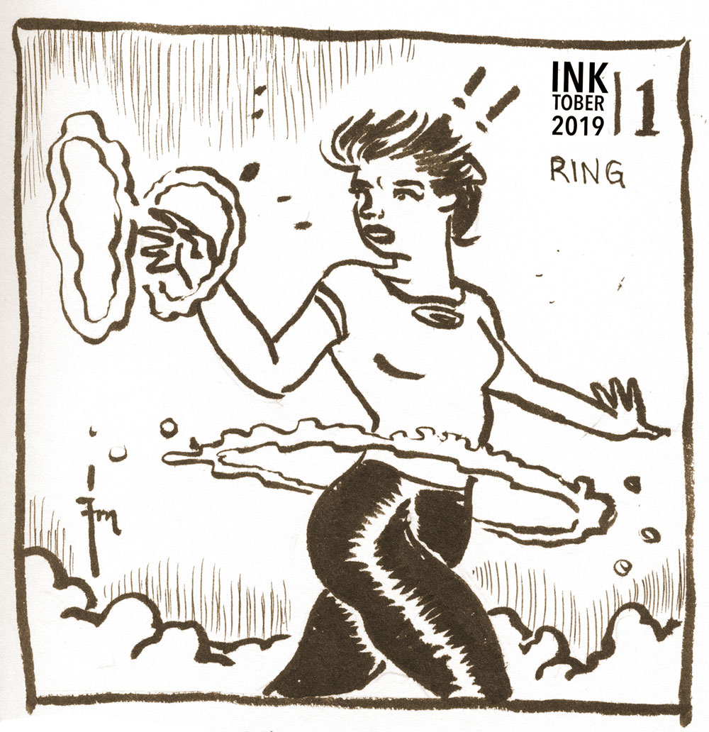 illustration title: Inktober 01: Ring.