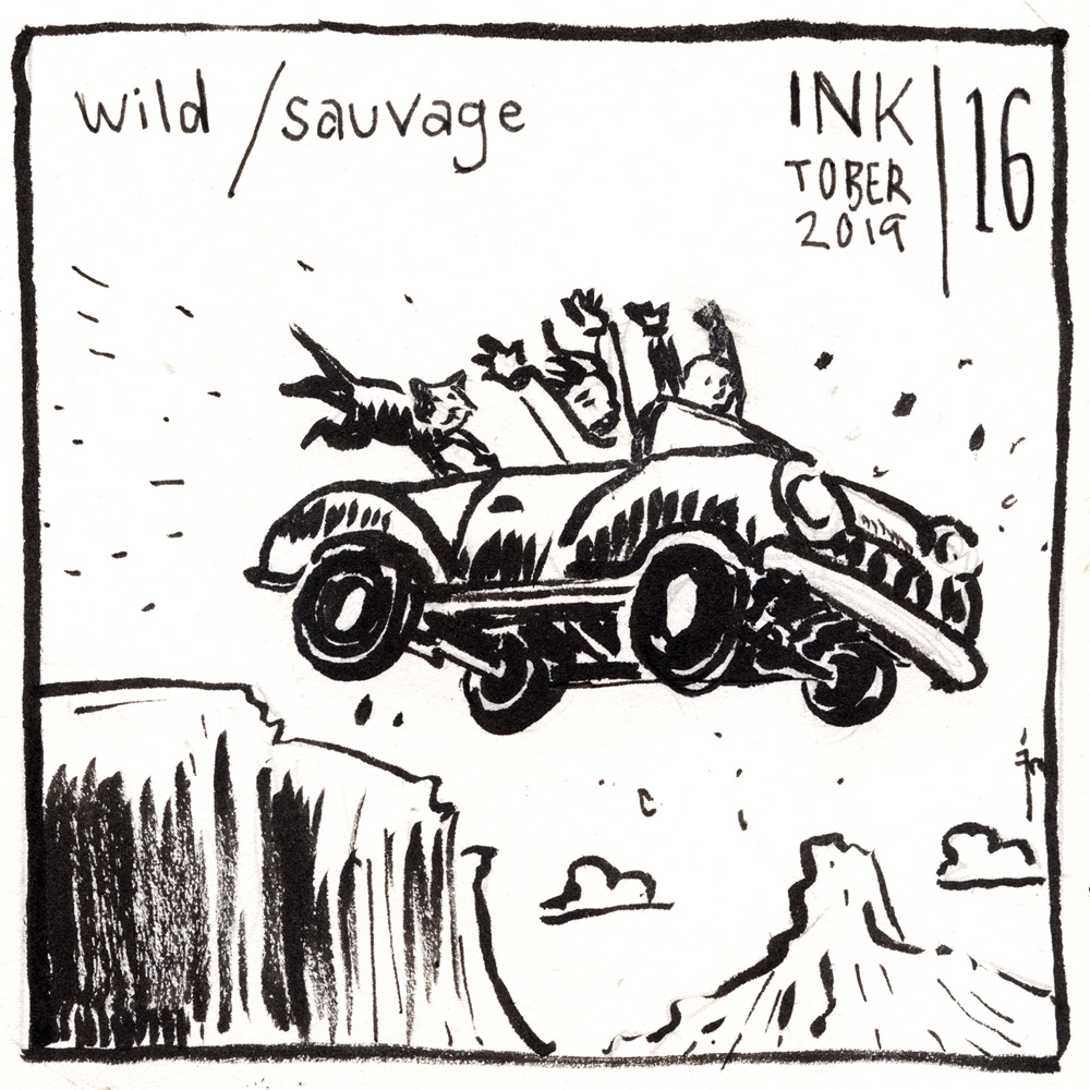 illustration title: Inktober 16: Wild.
