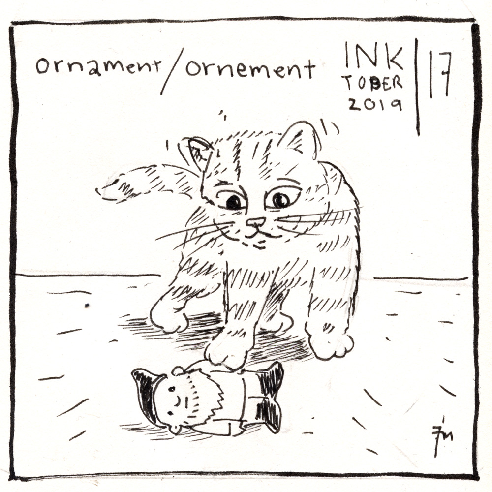 illustration title: Inktober 17: ornament.