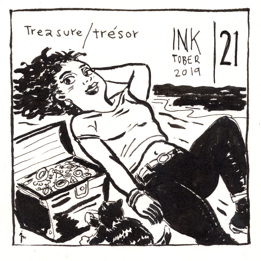 illustration title: Inktober 21: Treasure.