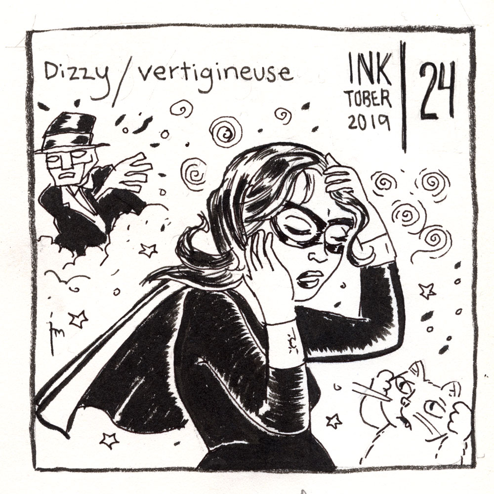 illustration title: Inktober 24: Dizzy.