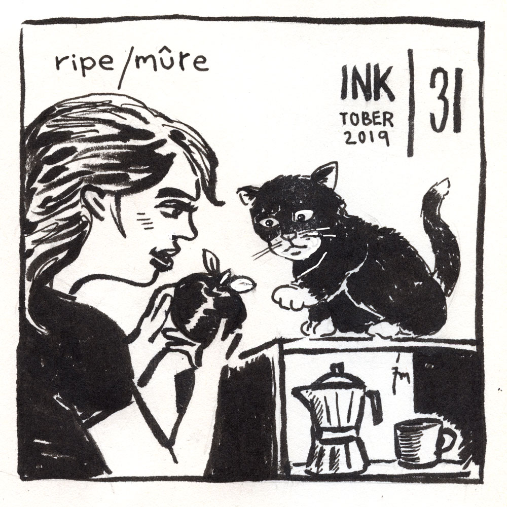 illustration title: Inktober 31: Ripe.
