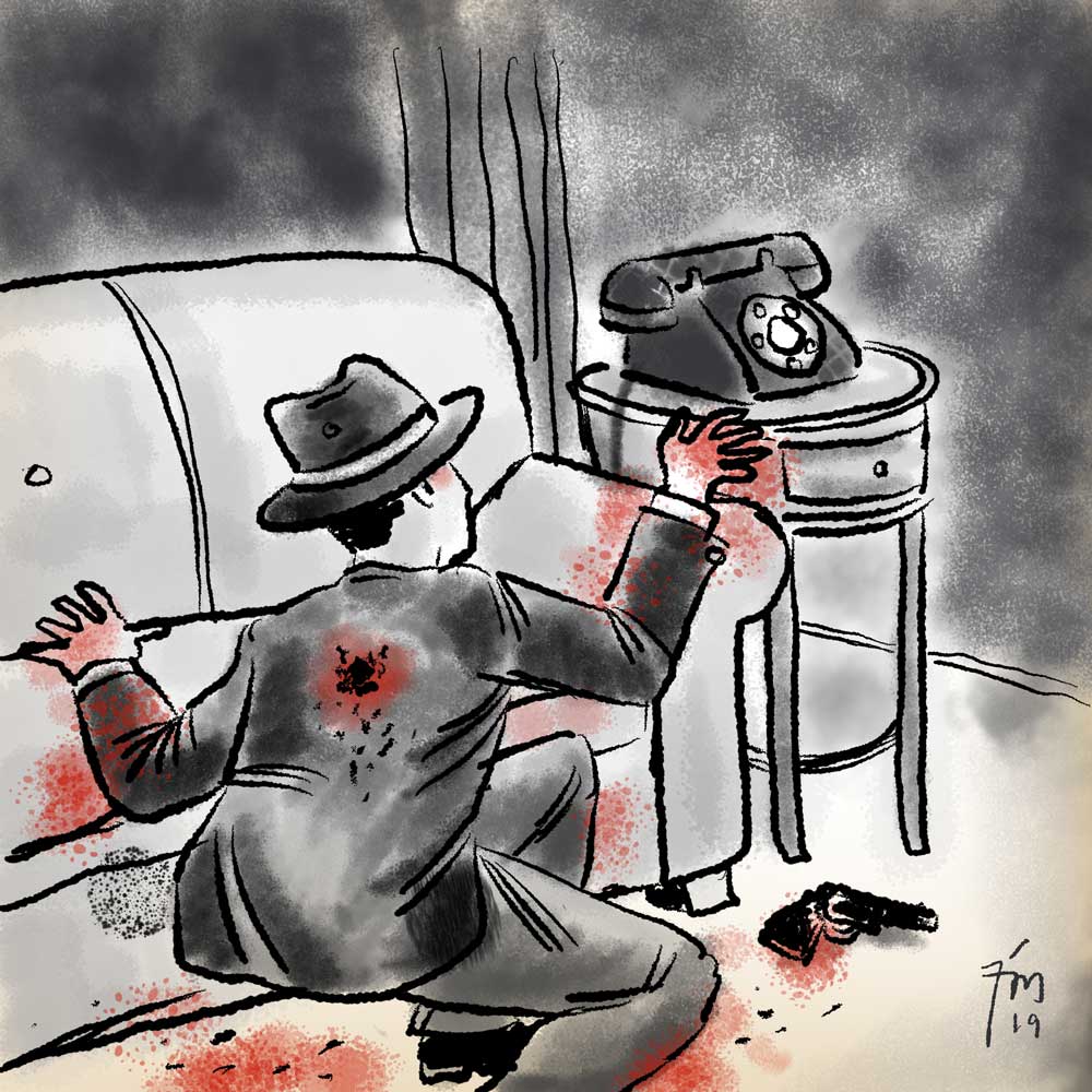 illustration titled: Elle Attend Mon Appel