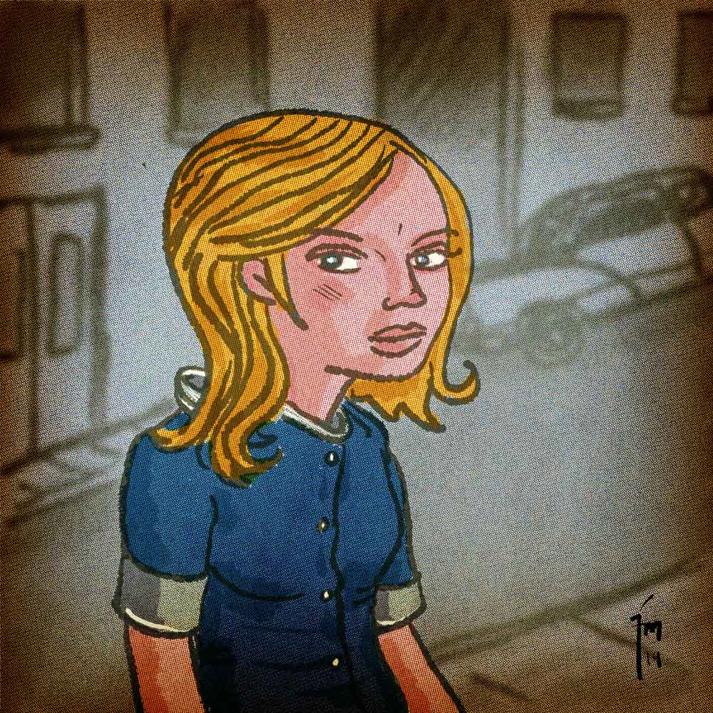 illustration titled: Elle Habite En Haut De La Coline