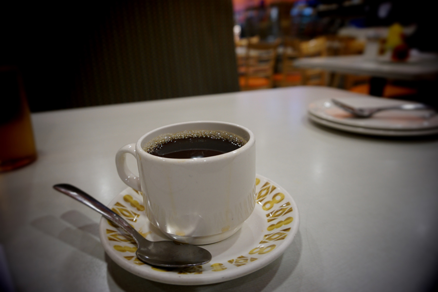 Photo of a coffee cup at New Town bakery in Vancouver