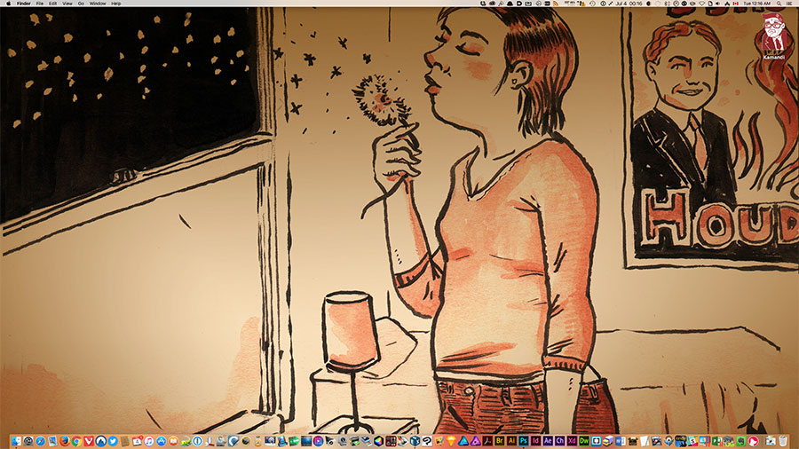 photo of coffee cup next to an old clock.